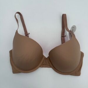 Flirtitude Push Up Bra -‎ My Fave Bra - Nude Beige - Size 34D NEW